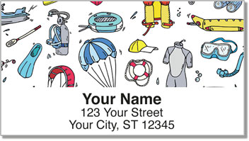 Waterskiing Address Labels