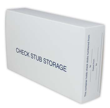 Check Stub Storage Box