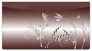Metallic Flower Checkbook Cover