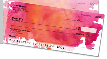Watercolor Side Tear Checks