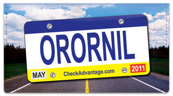 License Plate Checkbook Cover