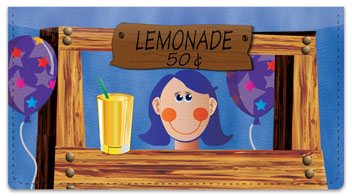 Lemonade Stand Checkbook Cover