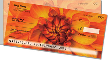 Orange Flower Side Tear Checks