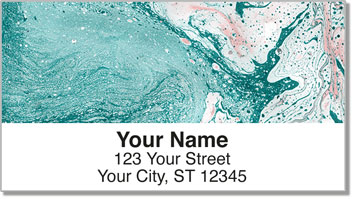Wet Paint Swirl Address Labels
