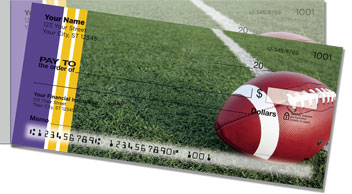 Purple & Yellow Football Fan Side Tear Checks
