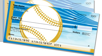 Blue & Gold Baseball Fan Side Tear Checks
