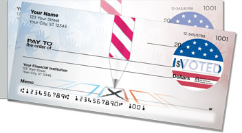 Patriotic Button Side Tear Checks