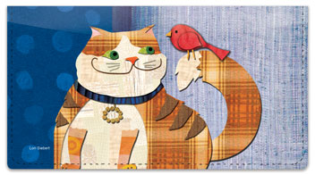 Fat Cat Checkbook Cover