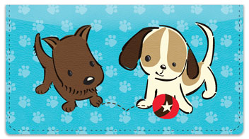Naughty Puppy Checkbook Cover