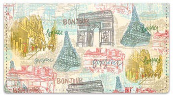 Paris Vacation Checkbook Cover
