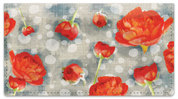 Tea Rose Checkbook Cover