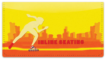 Inline Skating Checkbook Cover