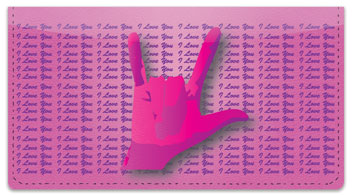 I Love You Checkbook Cover