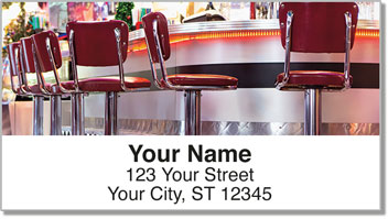 Fifties Diner Address Labels