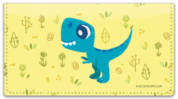 Dino Checkbook Cover