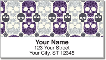 Damask Skull Address Labels
