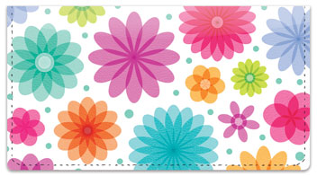 Geo Floral Checkbook Cover