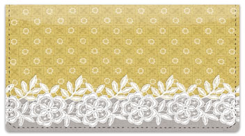 Lace Border Checkbook Cover