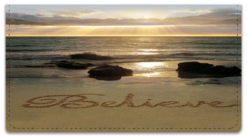 Inspirational Sand Scribbles Checkbook Cover