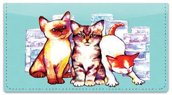 Wat Cat Checkbook Cover