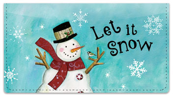 Zipkin Snowmen Checkbook Cover