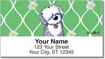 Old English Sheepdog Address Labels