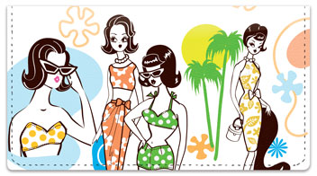 Palm Springs Mod Checkbook Cover