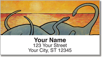 Pacific Dinosaur Address Labels