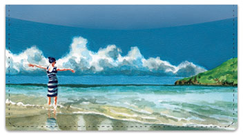 Meyer Beach Scene Checkbook Cover