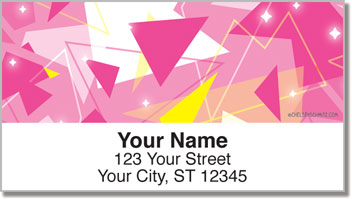 Geometric Sparkle Address Labels