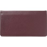 Genuine Leather Checkbook Cover - Burgundy