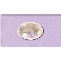 Cute Kittens Leather Wallet Style Checkbook Cover
