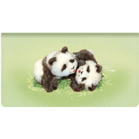 Furry Friends Leather Wallet Style Checkbook Cover