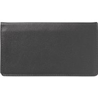 Leather Side Tear Checkbook Cover - Black