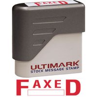 Faxed Stock Message Stamp - Red Ink