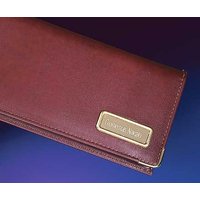 Personalized Burgundy Leather Partner Cover