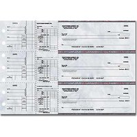 Executive Gray Payroll General Purpose 3-on-a-Page Checks - Singles