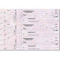 Marbled Fan General Purpose 3-on-a-Page Checks - Singles