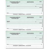 Classic Green Laser Checks Lined No Voucher Singles