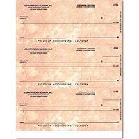 Terra Cotta Laser Checks Lined No Voucher Singles