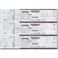 Executive Gray Voucher Checks 3-on-a-Page Duplicates