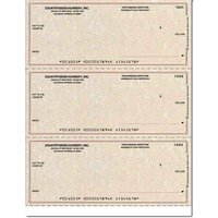 Parchment Laser Checks Check No Voucher w/o Lines Singles