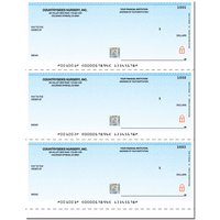 Securiguard Premium Classic Blue Laser Unlined No Voucher Checks - Singles