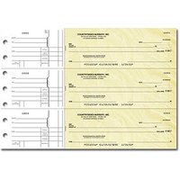 Goldenrod General Purpose 3-on-a-Page Checks Duplicates