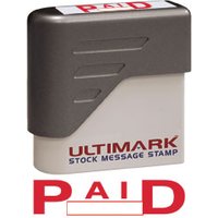 Paid Stock Message Stamp - Red Ink