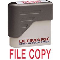 File Copy Stock Message Stamp - Red Ink