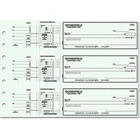 Blue Safety Payroll General Purpose 3-on-a-Page Checks Duplicates