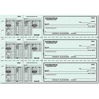 Blue Safety Payroll Salaried/Hourly Checks 3-on-a-Page Duplicates