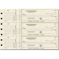 Securiguard Premium Parchment General 3-on-a-Page Checks - Singles