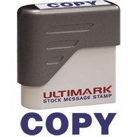 Copy Stock Message Stamp - Blue Ink
